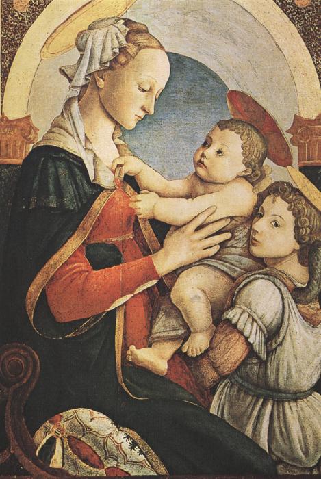 Sandro Botticelli modonna with Child and an Angel (mk36)